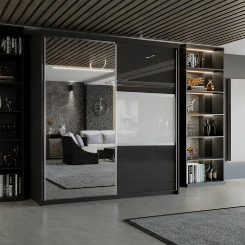 Manhattan High Gloss Sliding Wardrobe